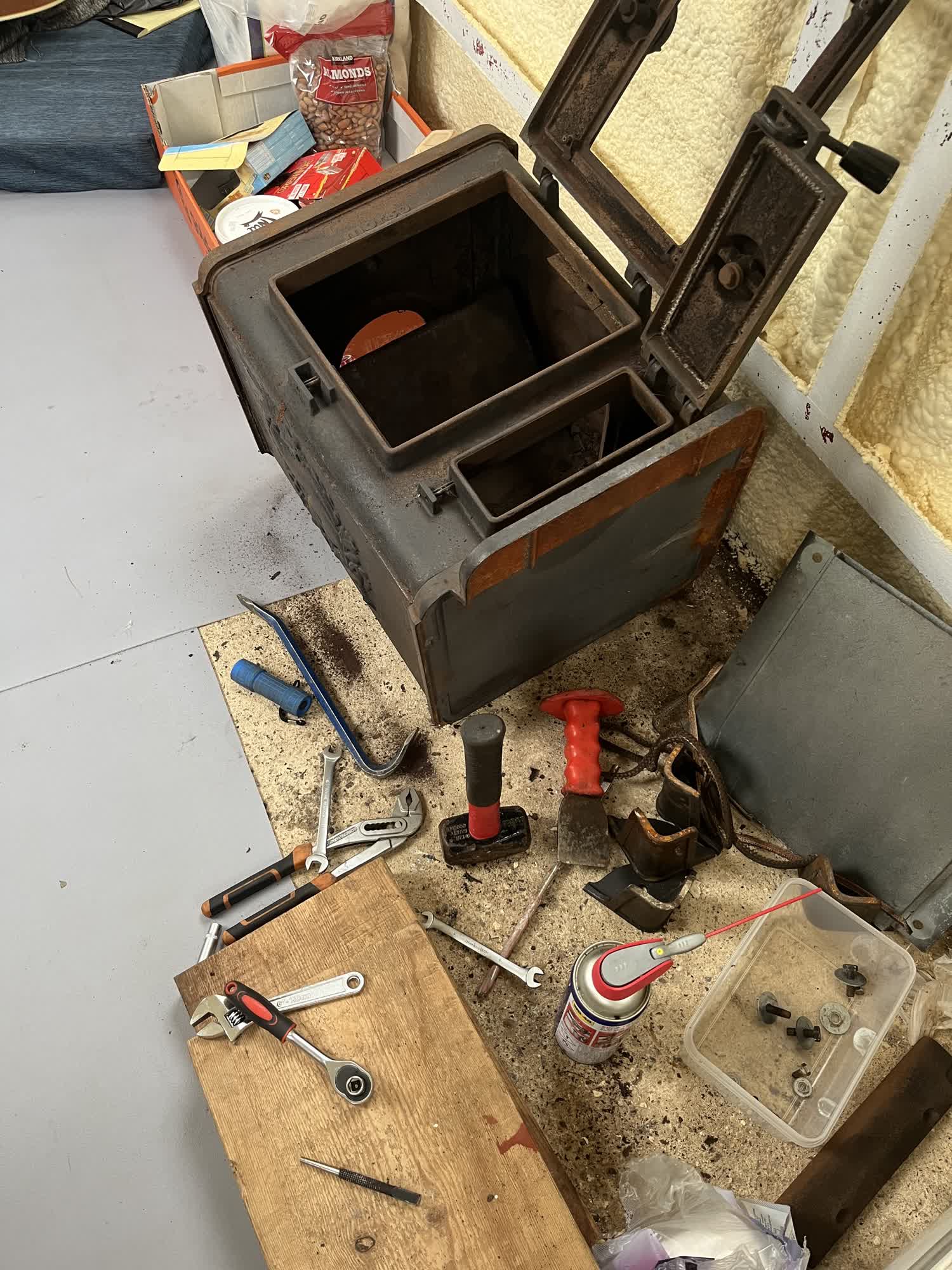 Dismantling stove