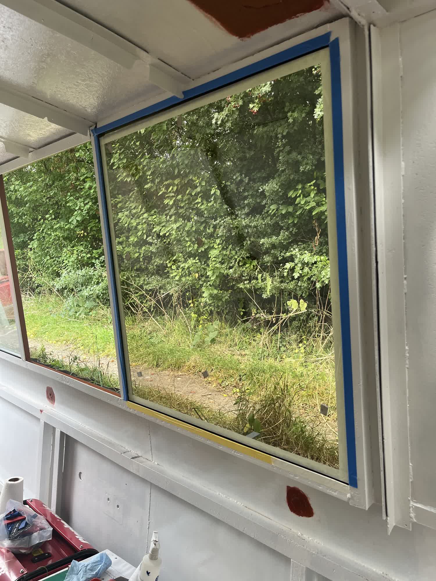 Kitchen window inside masking