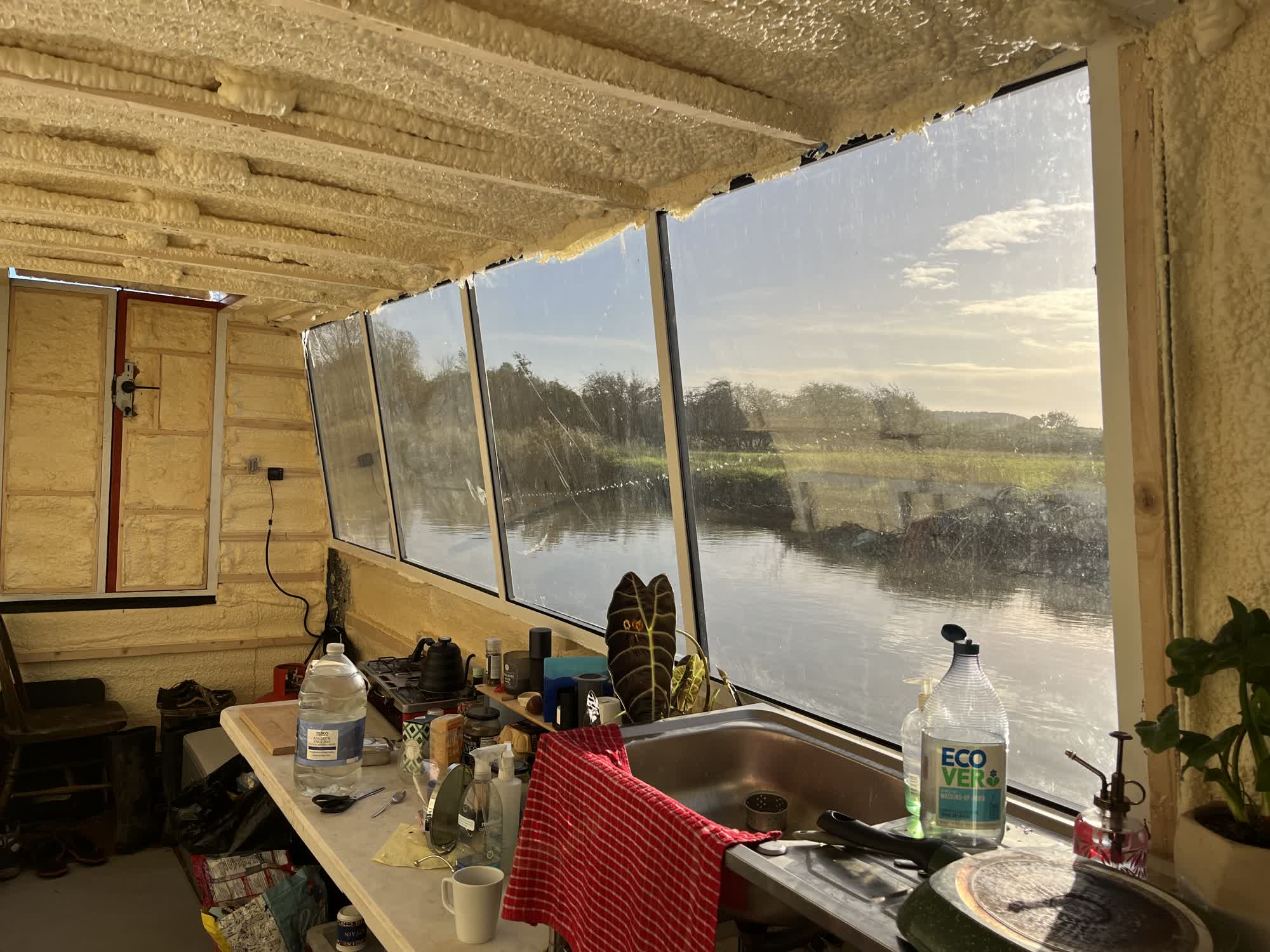 Morning through the kitchen windows