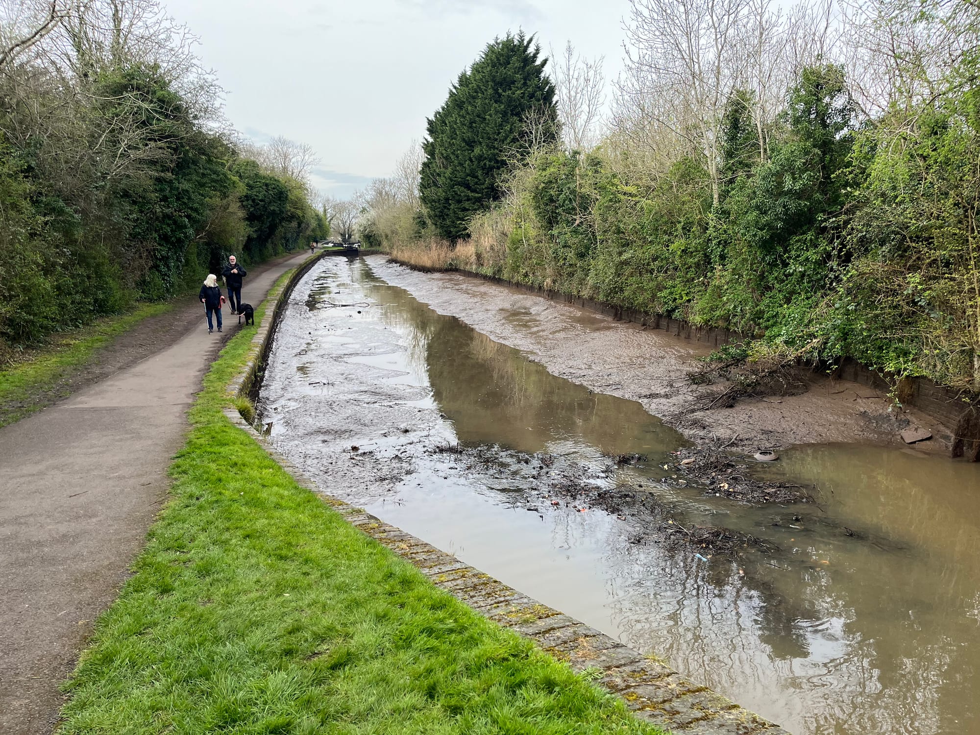 Drained canal pound